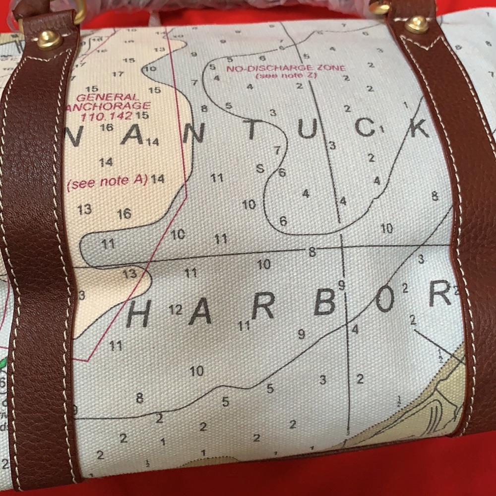 Nantucket Harbor Nautical Chart Purse from Murray’s Toggle Shop. NWT! - Picture 11 of 12